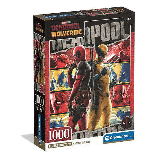 (Précommande) Deadpool Wolverine et puzzle compact 1000 pièces + poster inclus Clementoni