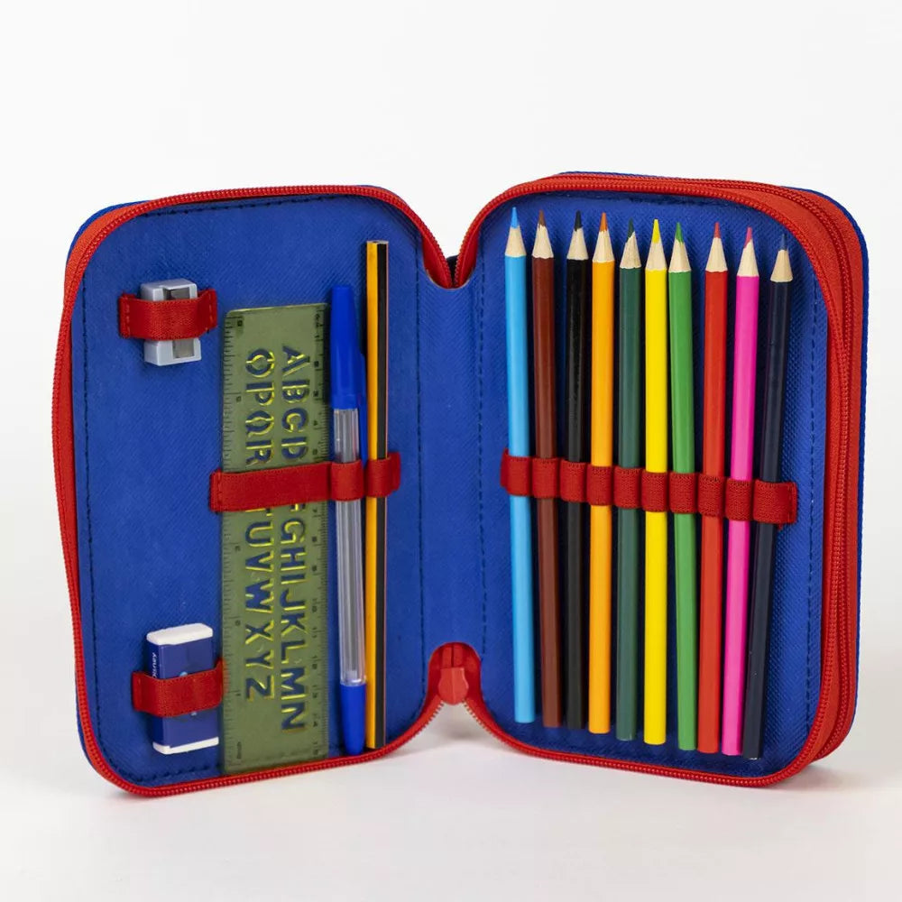 Trousse à crayons remplie Pat Patrouille 2 niveaux