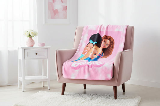 (Précommande) Couverture polaire Barbie Squad 100x150cm