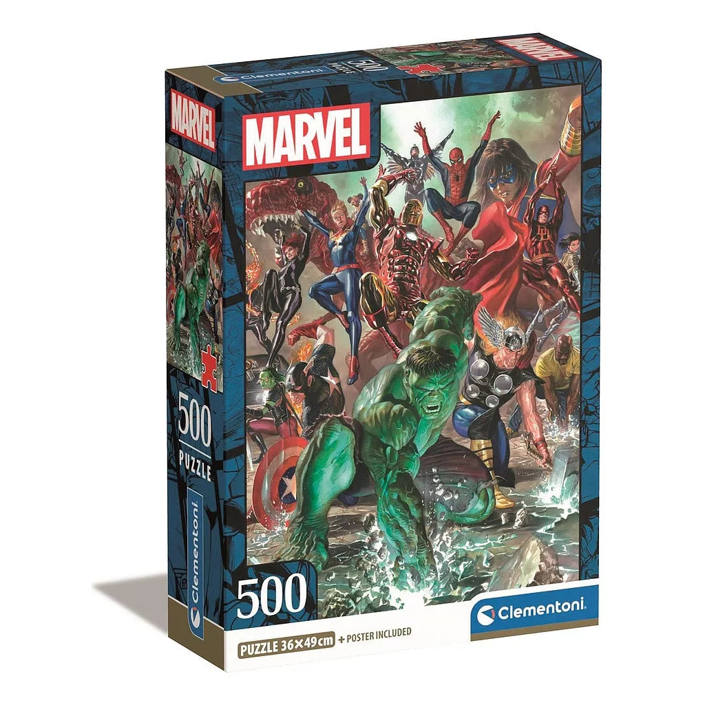 (Précommande) Puzzle compact Avengers 500 pièces + poster inclus Clementoni