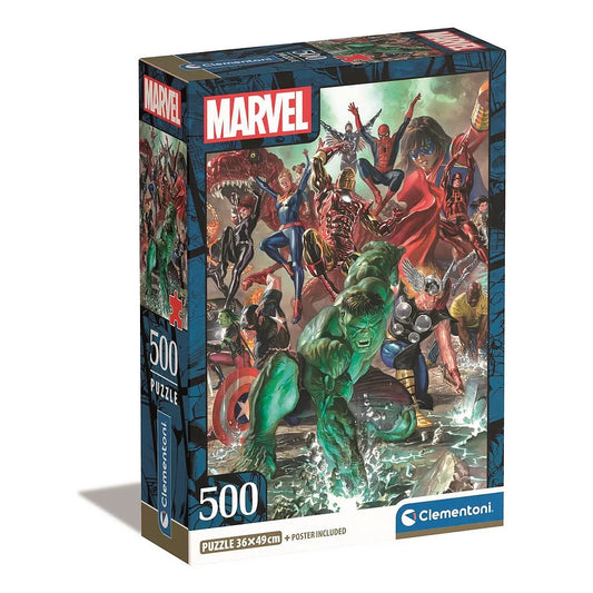 (Précommande) Puzzle compact Avengers 500 pièces + poster inclus Clementoni