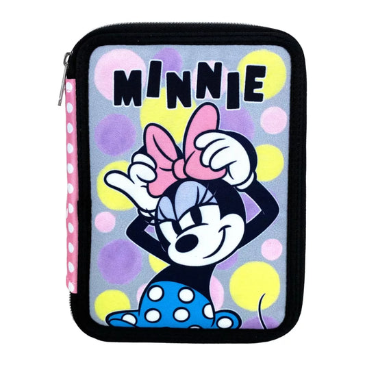 Trousse à crayons Disney Minnie remplie à 2 niveaux