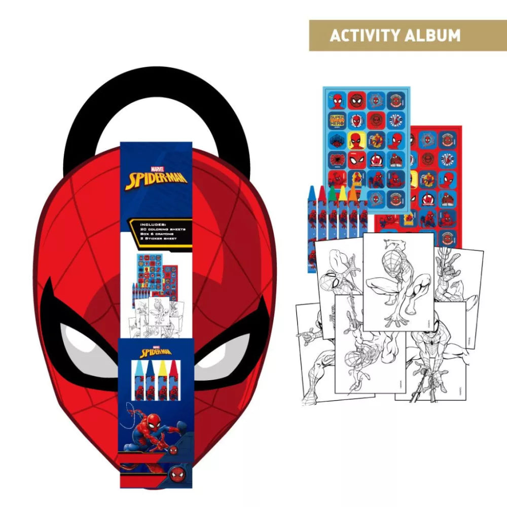 Ensemble de coloriage et d'activités Tête de Spiderman