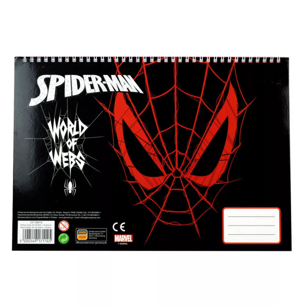 (Précommande) Carnet de croquis à spirale A/4 Spiderman