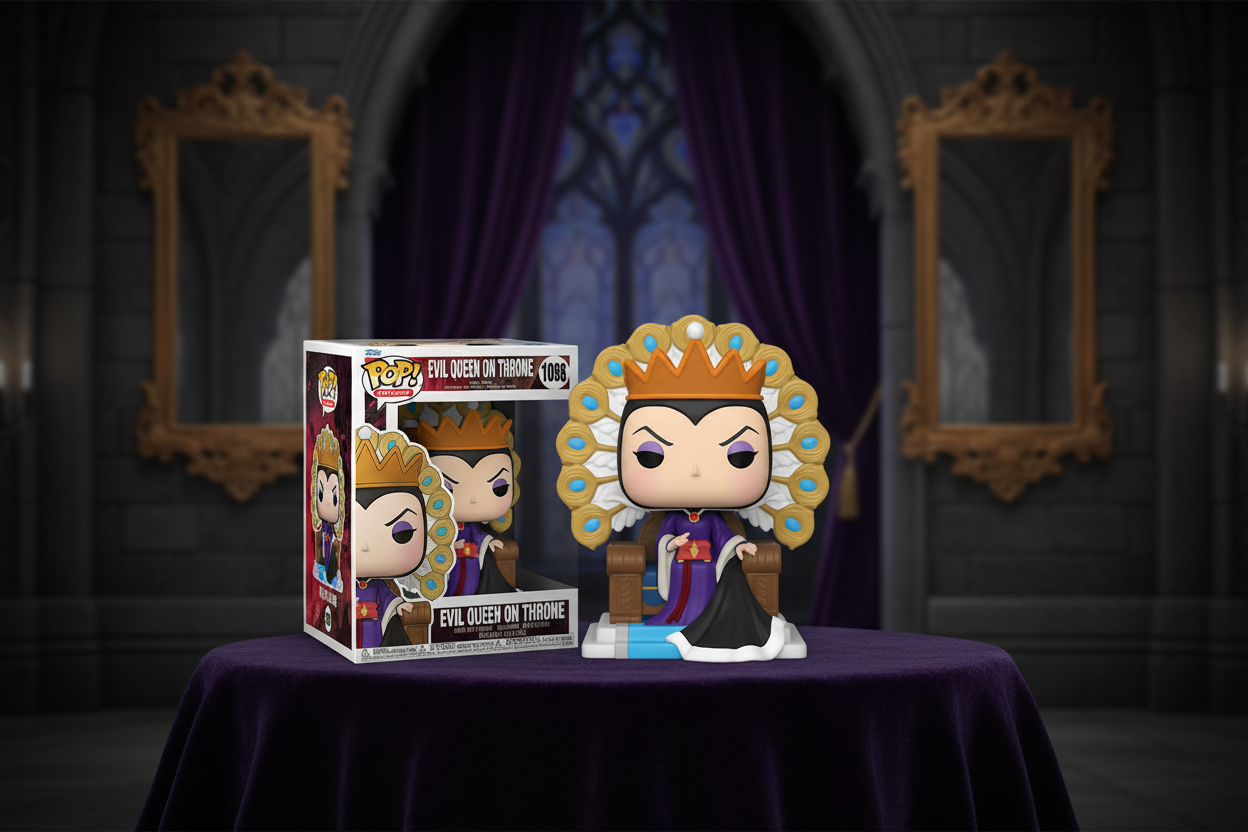 (Précommande) Figurine POP Méchants Méchante Reine sur Trône