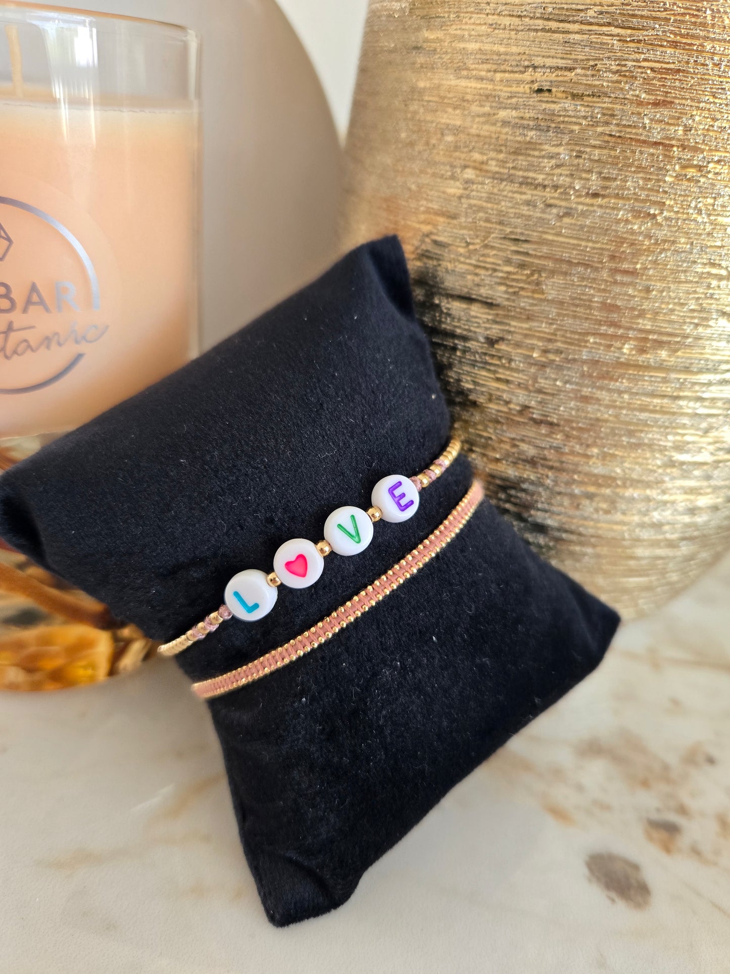 Ensemble de bracelets d'amour en perles pour enfants