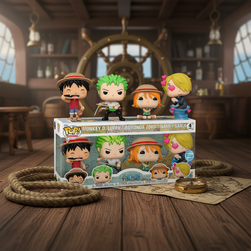 (Précommande) Coffret de 4 figurines POP One Piece Exclusive