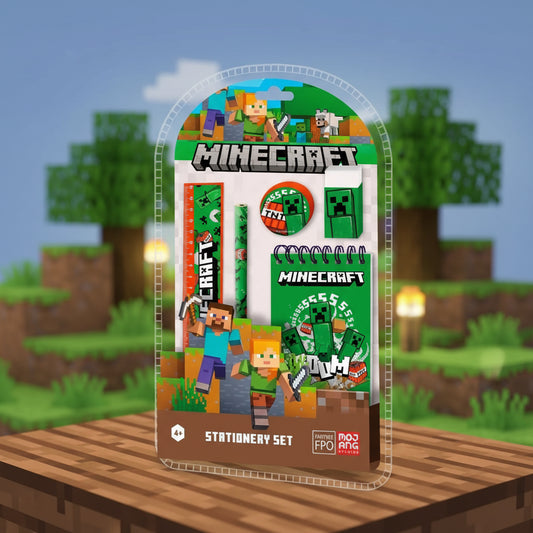 (Précommande) Ensemble de papeterie Minecraft 5 pièces