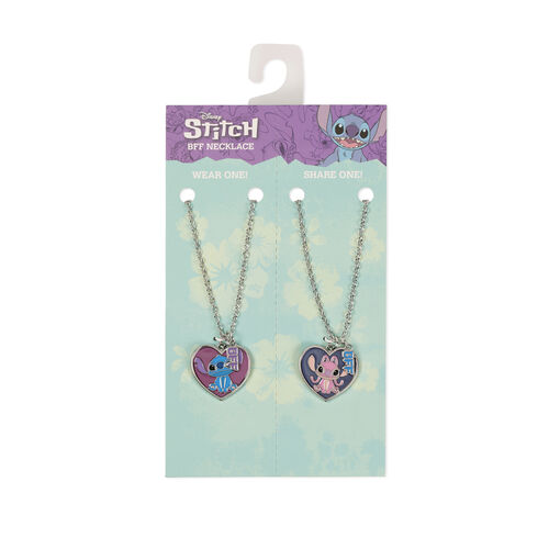 Lot de 2 colliers Disney Angel & Stitch