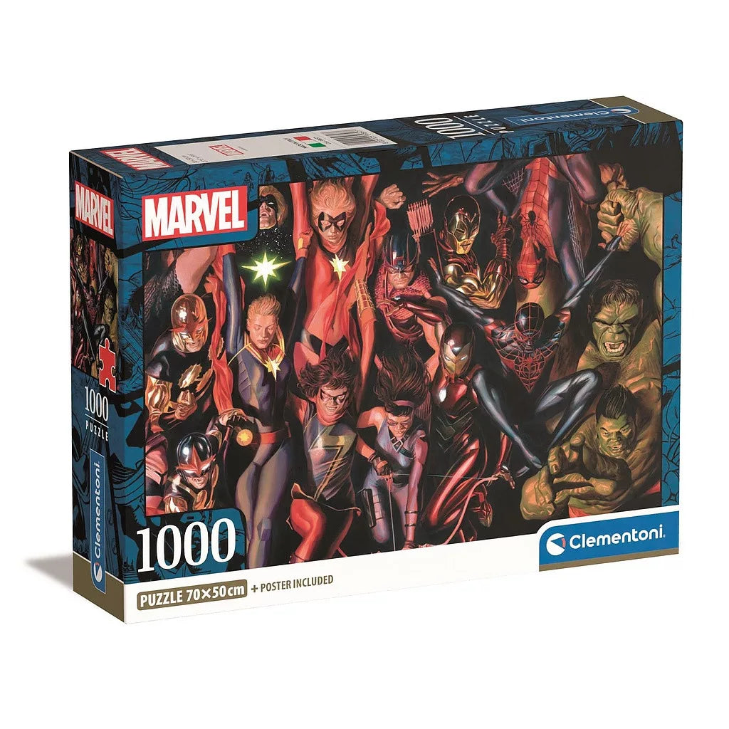(Précommande) Puzzle compact Avengers Marvel 1000 pièces + poster inclus Clementoni