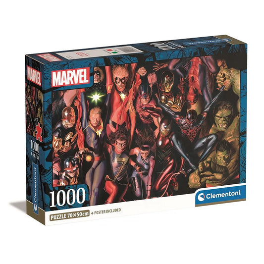 (Précommande) Puzzle compact Avengers Marvel 1000 pièces + poster inclus Clementoni