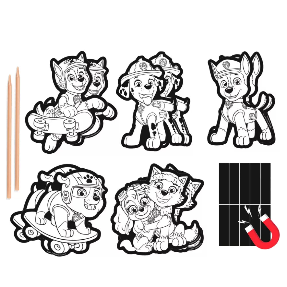 Ensemble de coloriage à gratter Pat'Patrouille avec aimant