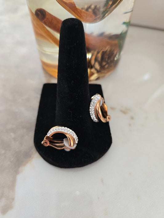 Boucle d’oreilles or rose sans perçage