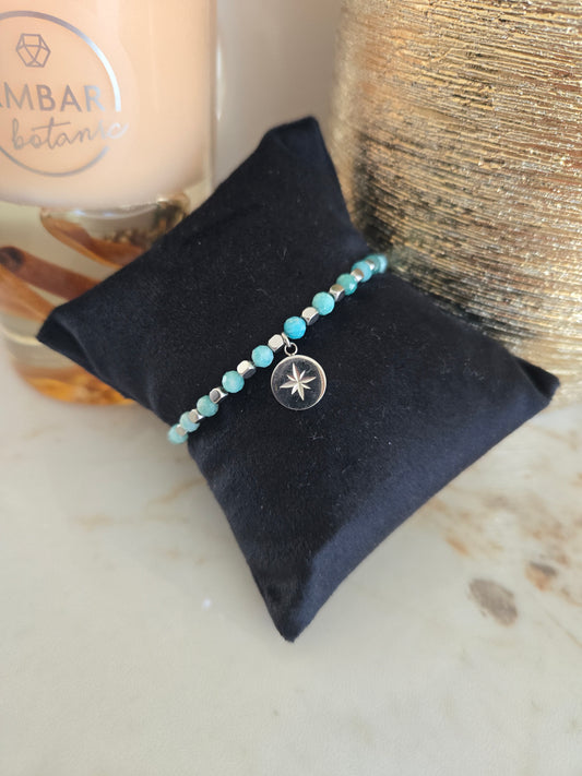 Bracelet élastique en perles colorées