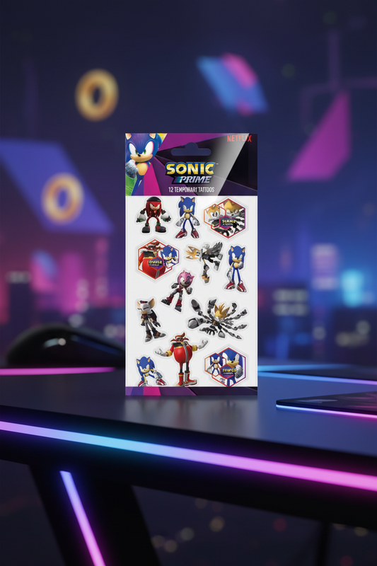 Lot 12 tatouages éphémères- Sonic