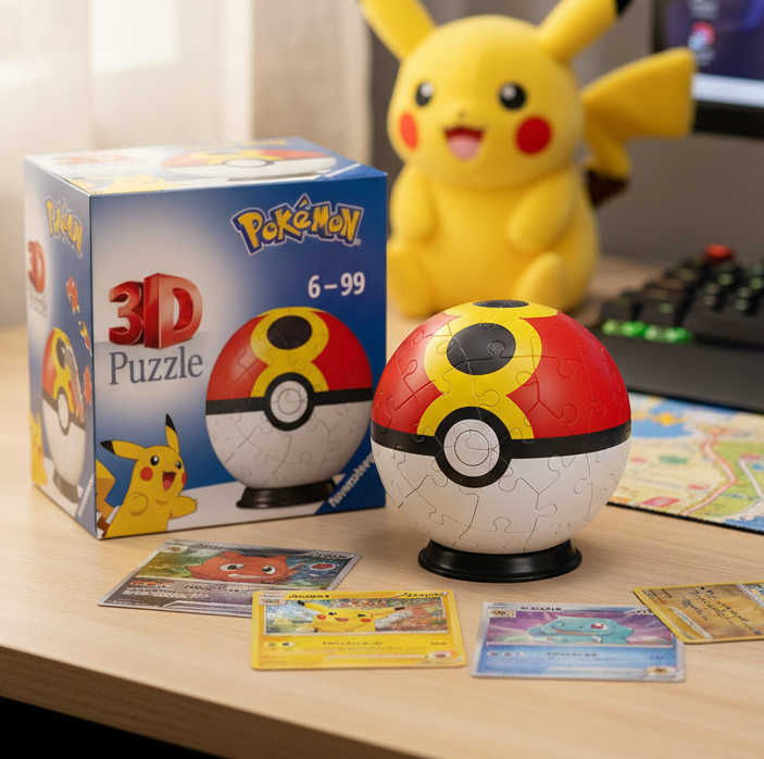 (Précommande) Puzzle 3D Poké Ball Pokémon 54 pièces