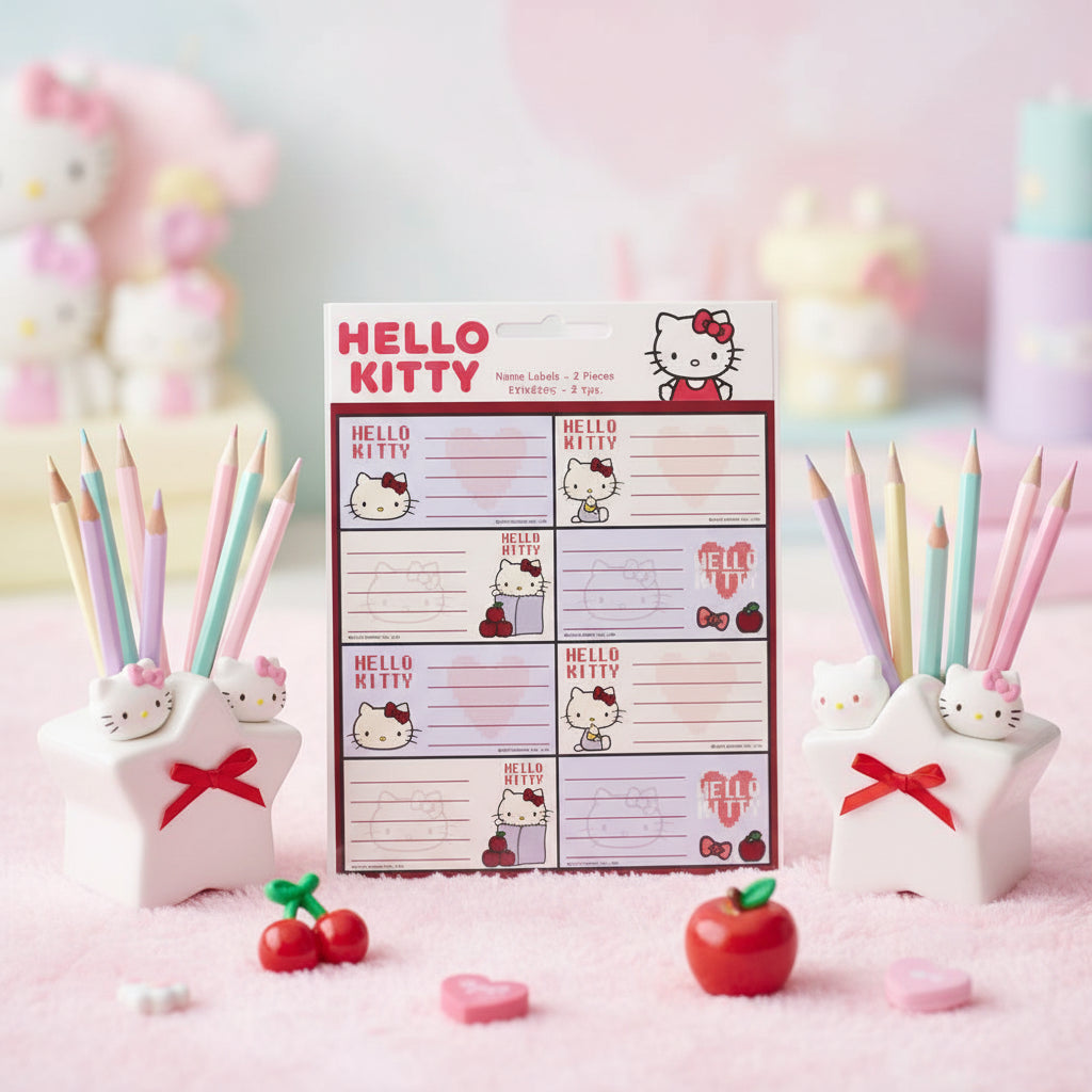 (Précommande) Lot de 16 étiquettes Hello Kitty