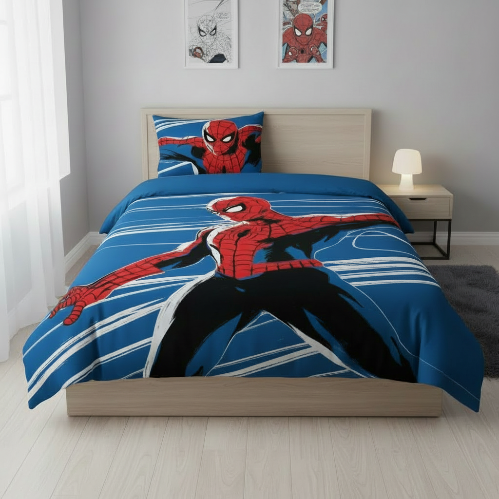 (Précommande) Parure de lit bébé phosphorescente Spiderman