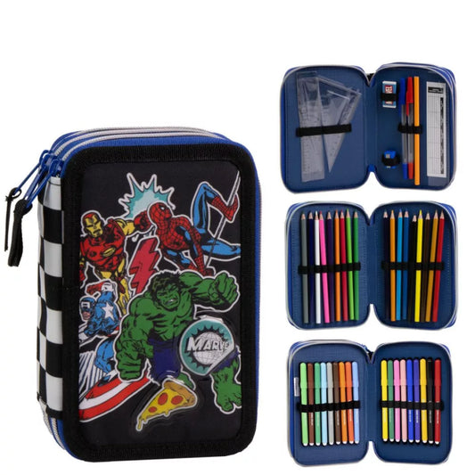 Trousse à crayons remplie Avengers 3 niveaux