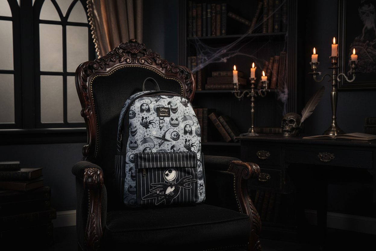 (Précommande) Sac à dos en nylon Disney Loungefly L'Étrange Noël de Monsieur Jack 43 cm