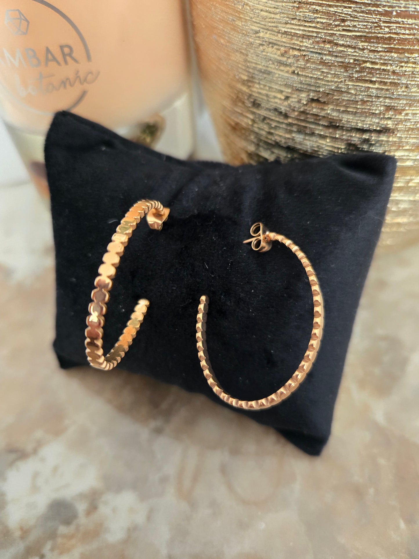 Boucles d'oreilles en or rose