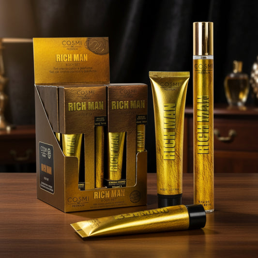 Coffret Homme RICH MAN (Crème Corps 35 ml + Parfum 35 ml)