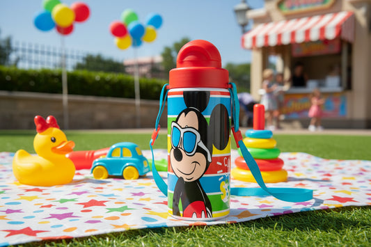 (Précommande) Gourde en plastique avec paille Mickey 500ml