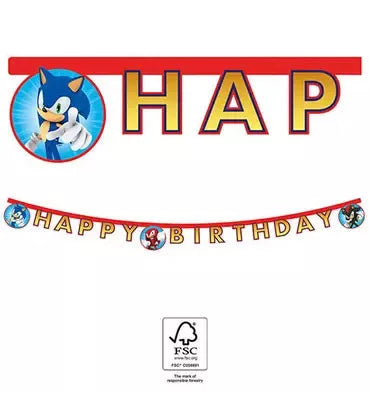 Panneau Joyeux anniversaire Sonic