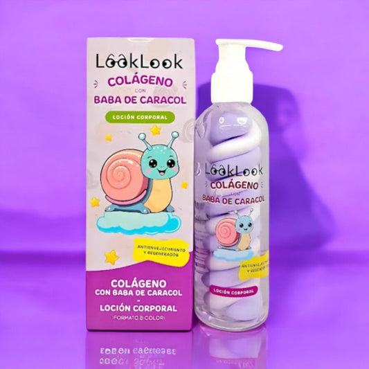 Lait corporel bicolore à la bave d’escargot