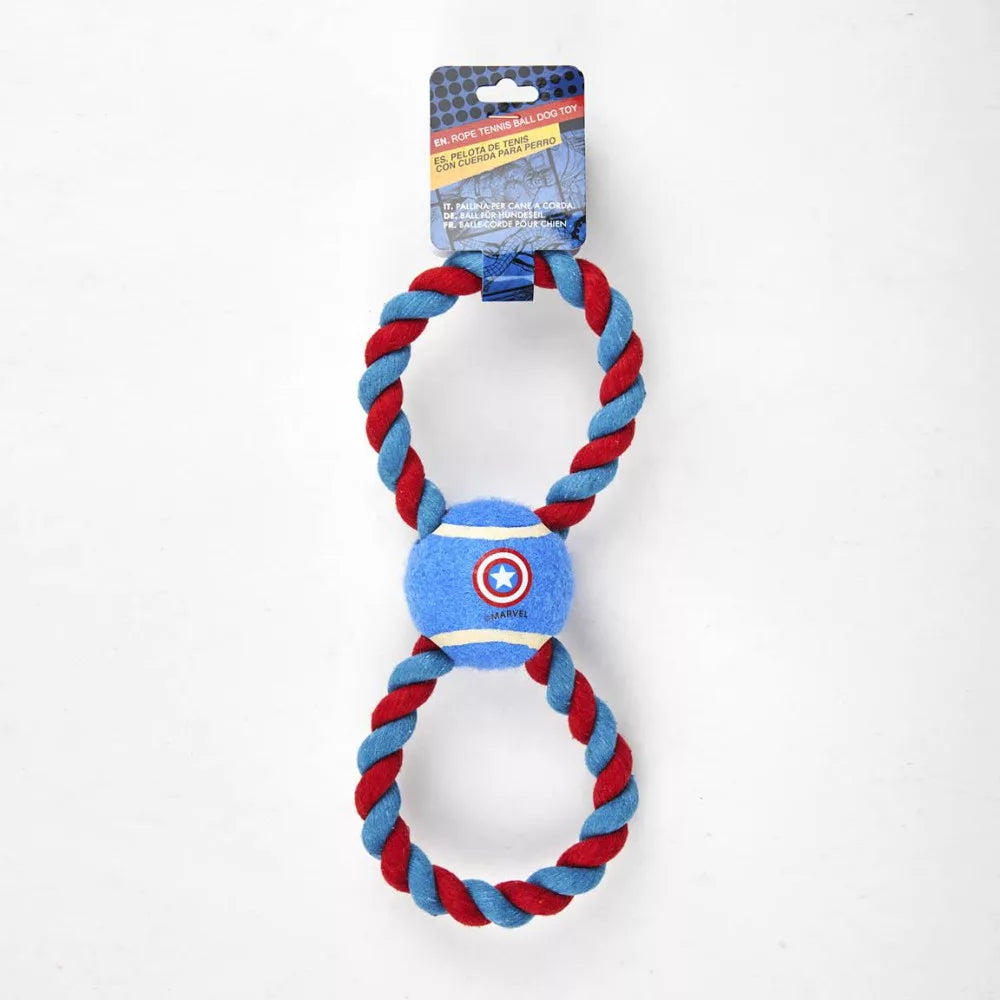 (Précommande) Jouet pour chien Avengers avec balle de tennis et corde