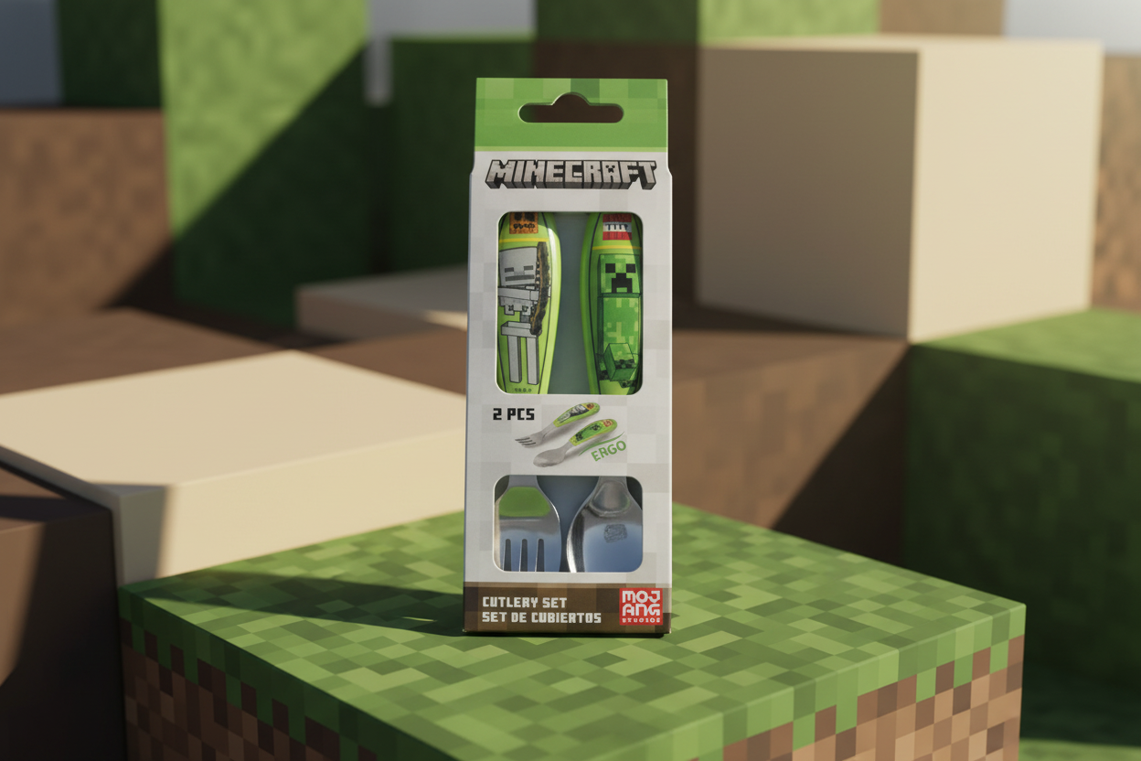 Ensemble de couverts ergonomiques en métal - Minecraft