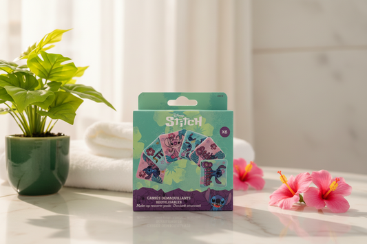 Lot de 6 carrés démaquillants réutilisables -Stitch Stitch