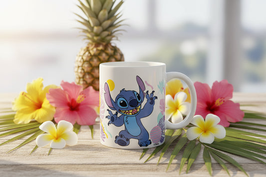 (Précommande) Mug hawaïen en porcelaine Disney Lilo et Stitch 325 ml