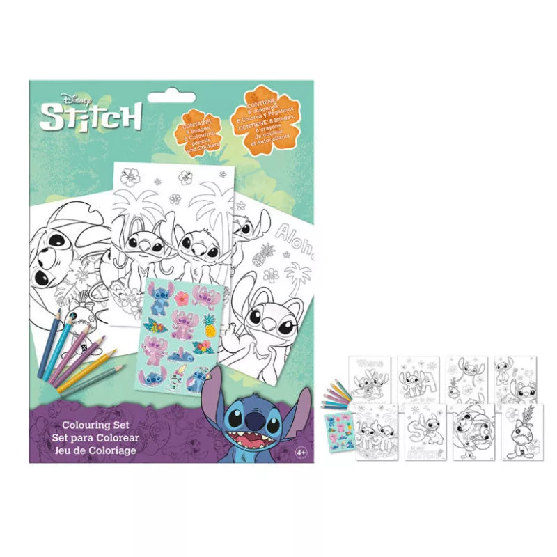 Coffret de coloriage Stitch avec autocollants