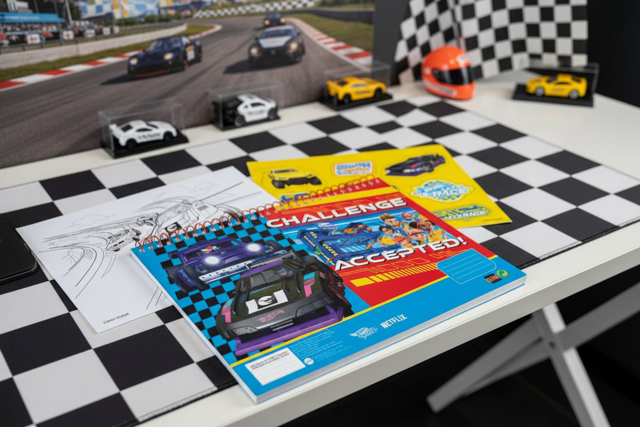 (Précommande) Carnet de croquis à spirale A/4 Hot Wheels