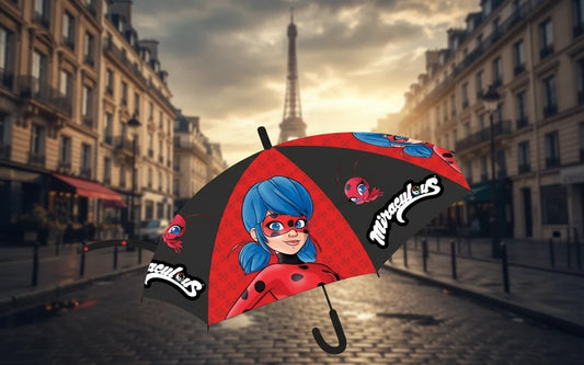 (Précommande) Parapluie semi-automatique Miraculous Ladybug