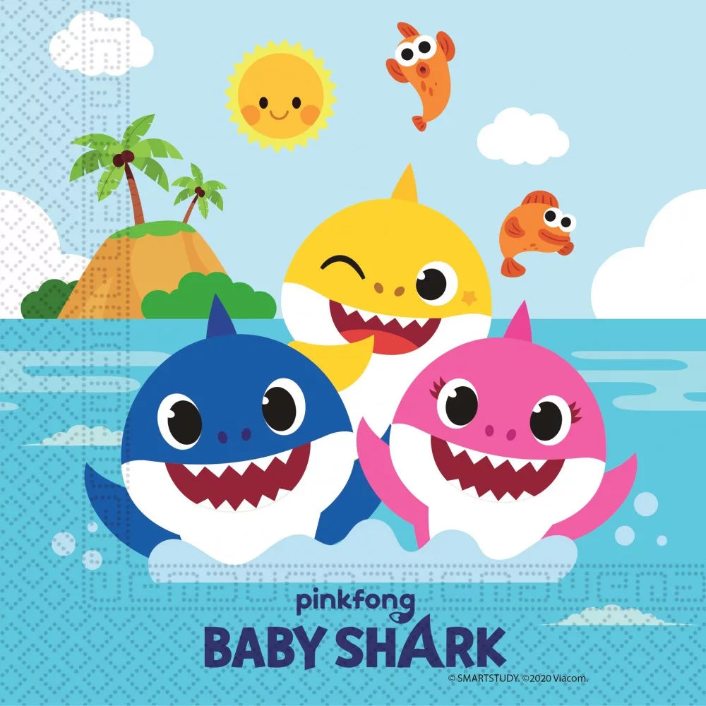 Serviettes en papier Baby Shark 20 pièces