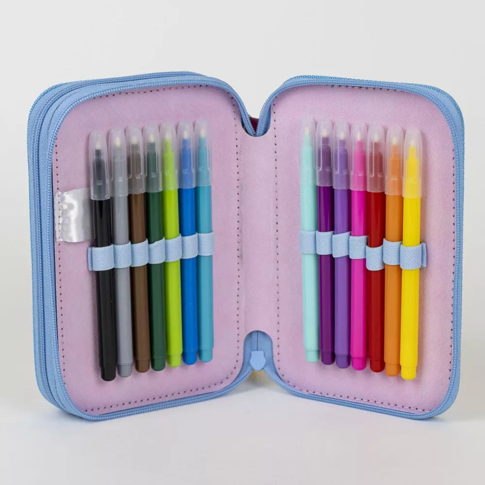 Trousse à crayons remplie Minnie 2 niveaux
