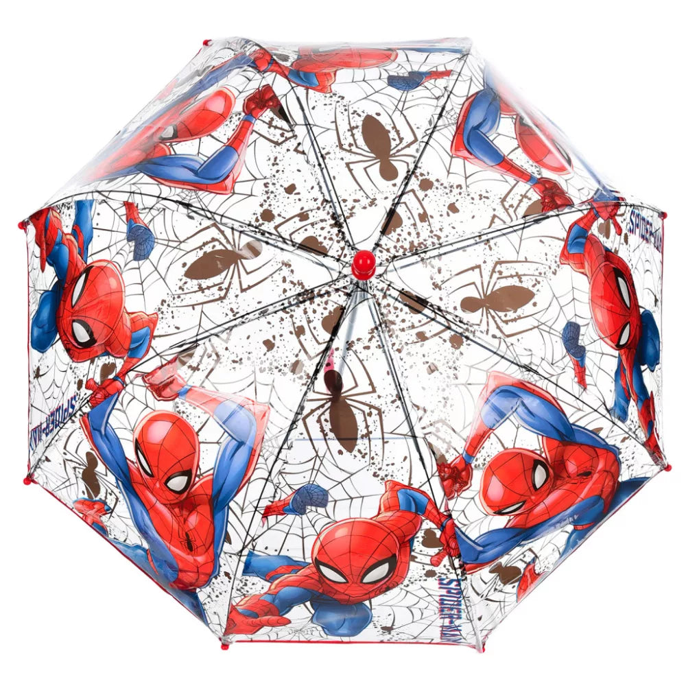 (Précommande) Parapluie transparent pour enfant Spiderman  ⌀72 cm