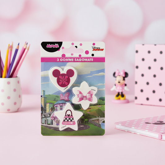 Lot de 3 gommes - Minnie