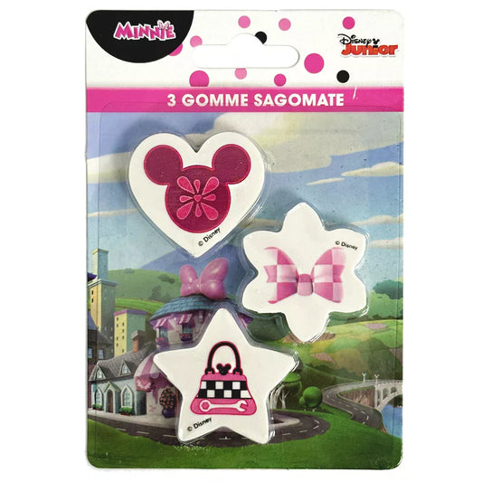 Lot de 3 gommes - Minnie