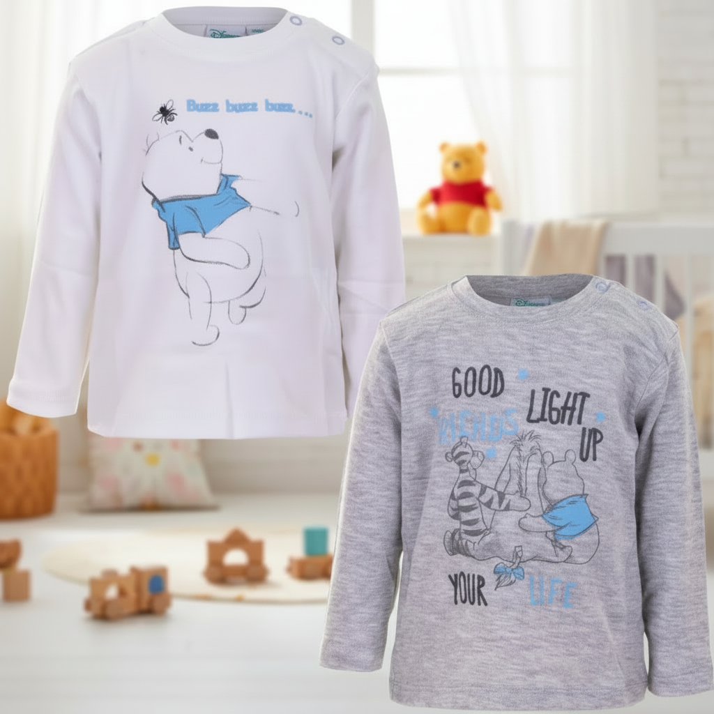 (Précommande) T-shirt bébé Disney Winnie l'ourson, haut 2 pièces 68/74 cm