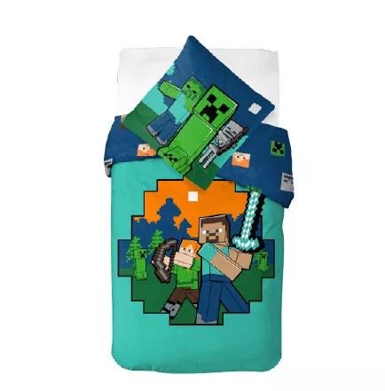 Parure de lit 1 personne Minecraft