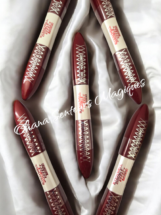 Mascara noir double effet