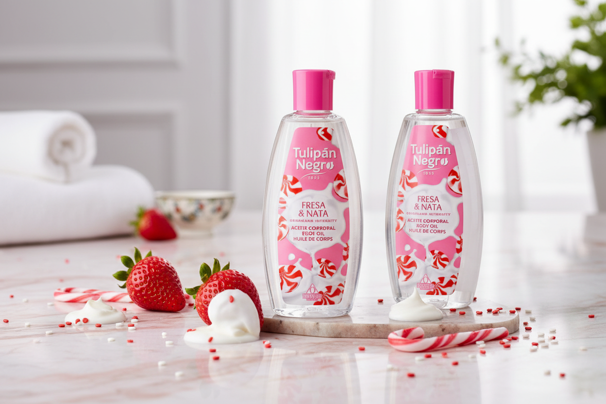 Huile corporelle - Fraise & Crème