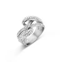 Bague argent avec pierres blanches
