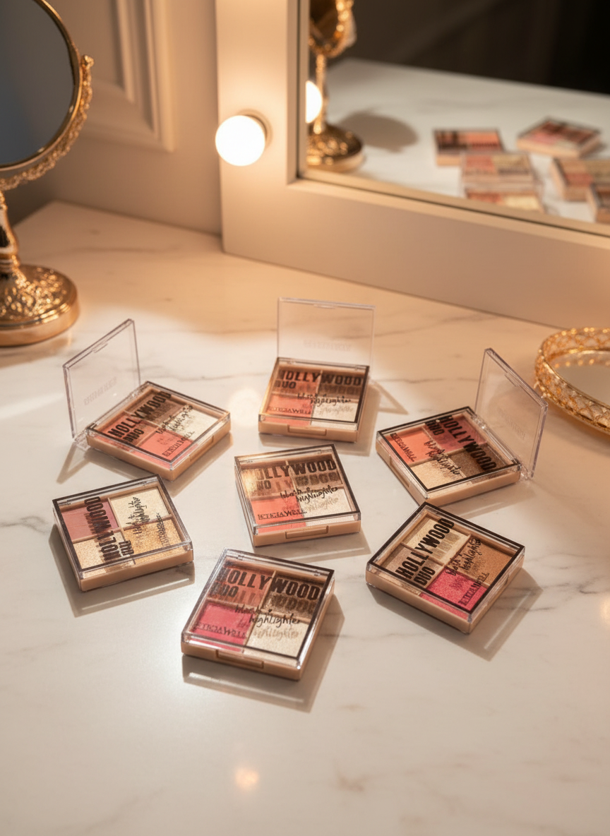 Palette 2 blush + 2 highlighter