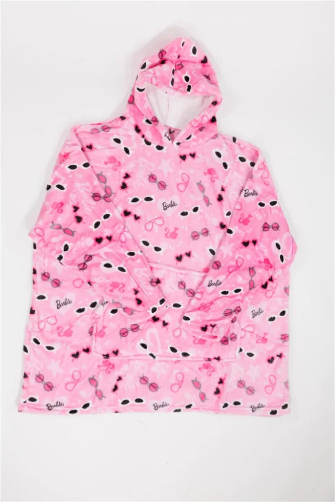Couverture polaire en peluche pour adulte Barbie