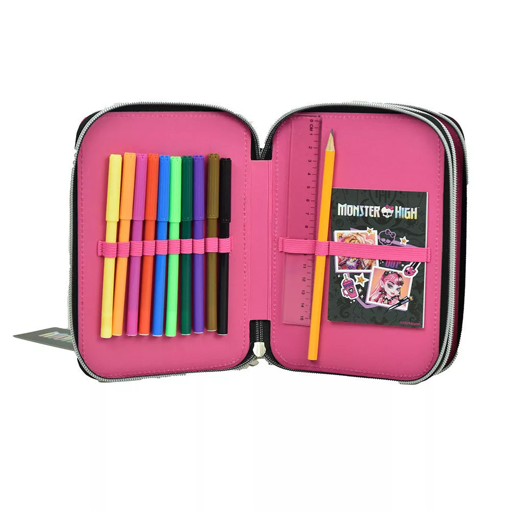 Trousse à crayons à 2 niveaux remplie Barbie