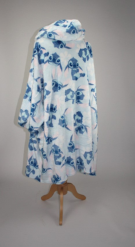 Couverture polaire en peluche Disney Lilo et Stitch, poncho 7-14 ans